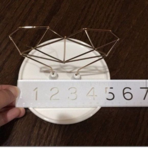 IMM Living Coxet Wire HEART Jewelry ceramic white gold Holder - Picture 3 of 7